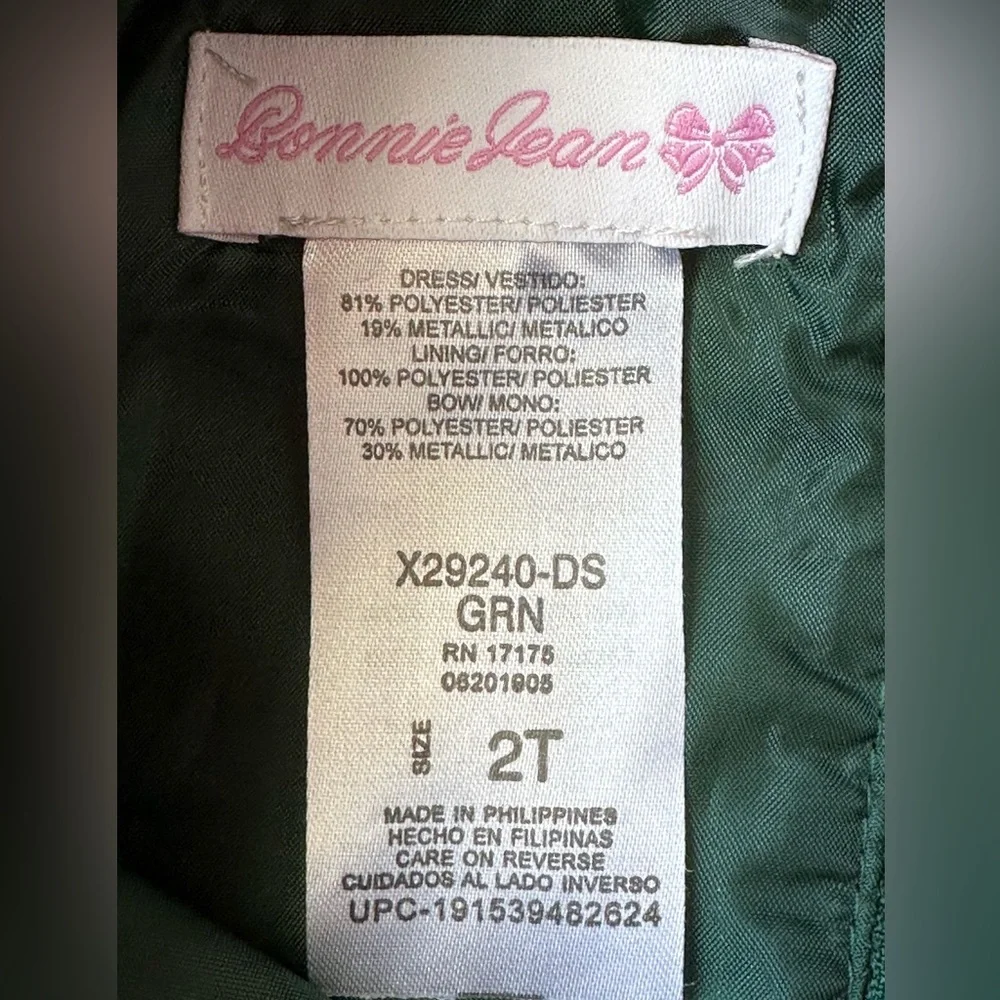 Bonnie Jean Reindeer Jacquard Holiday Dress size 2T - Picture 3 of 10